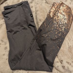 Gray and Gold Yoga Pants
